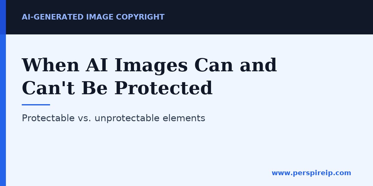 AI-generated image copyright protectable versus unprotectable elements