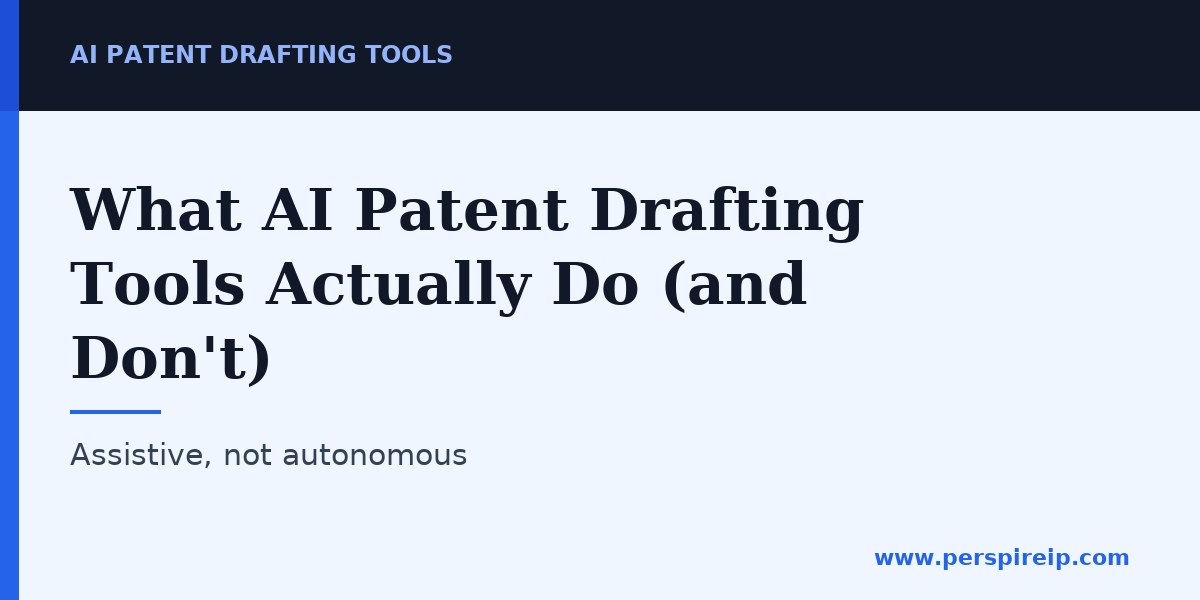 AI patent drafting tools workflow from disclosure to verified draft