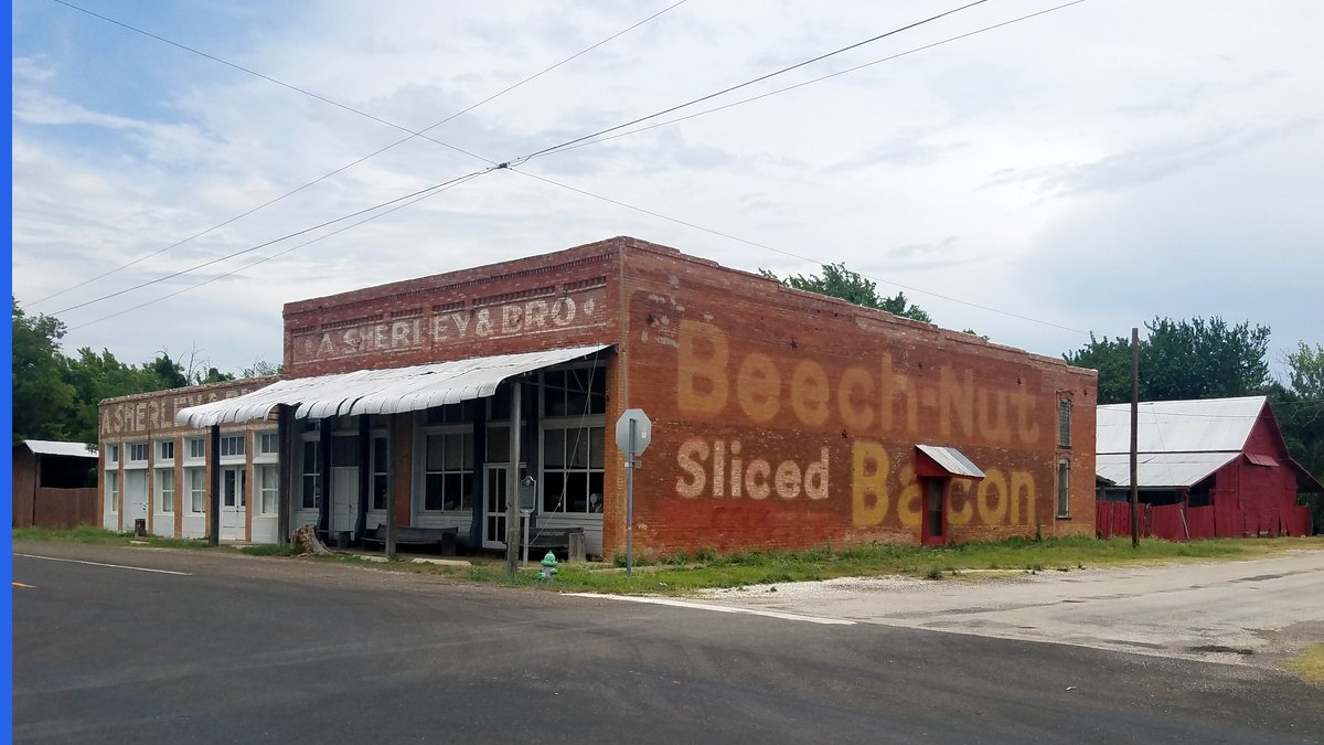 Storefront signage advertising a service business