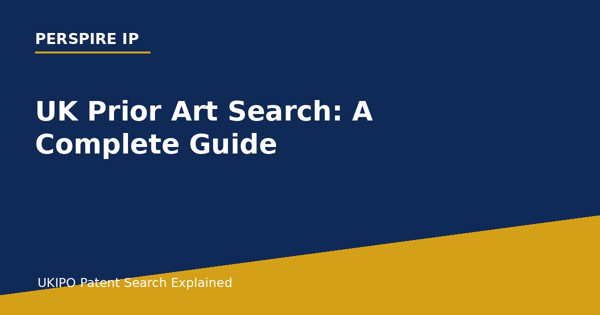 UK prior art search process at the UKIPO