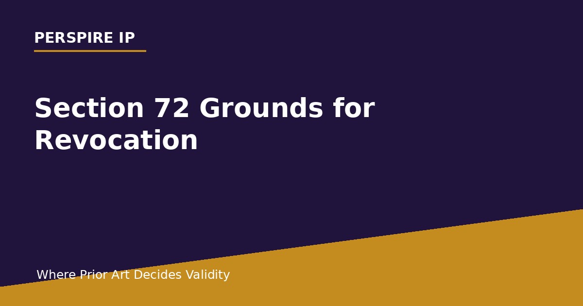 section 72 grounds where prior art decides UK patent validity