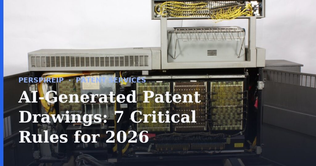 AI-generated patent drawings reviewed against 37 CFR 1.84 before filing