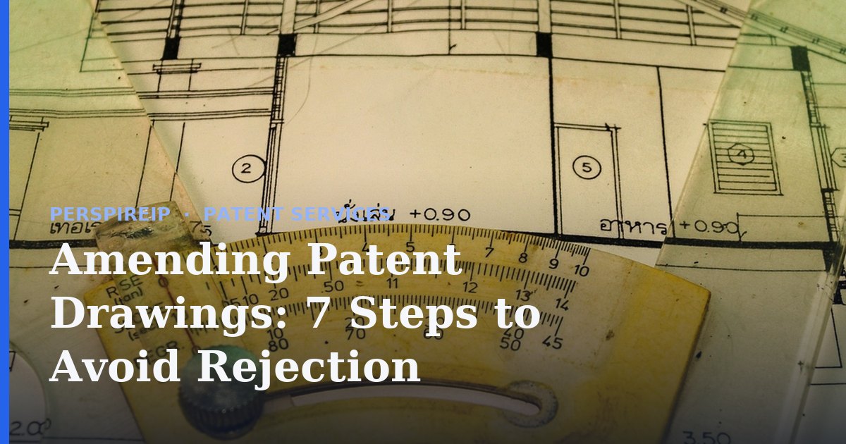 Draftsperson amending patent drawings on a replacement sheet