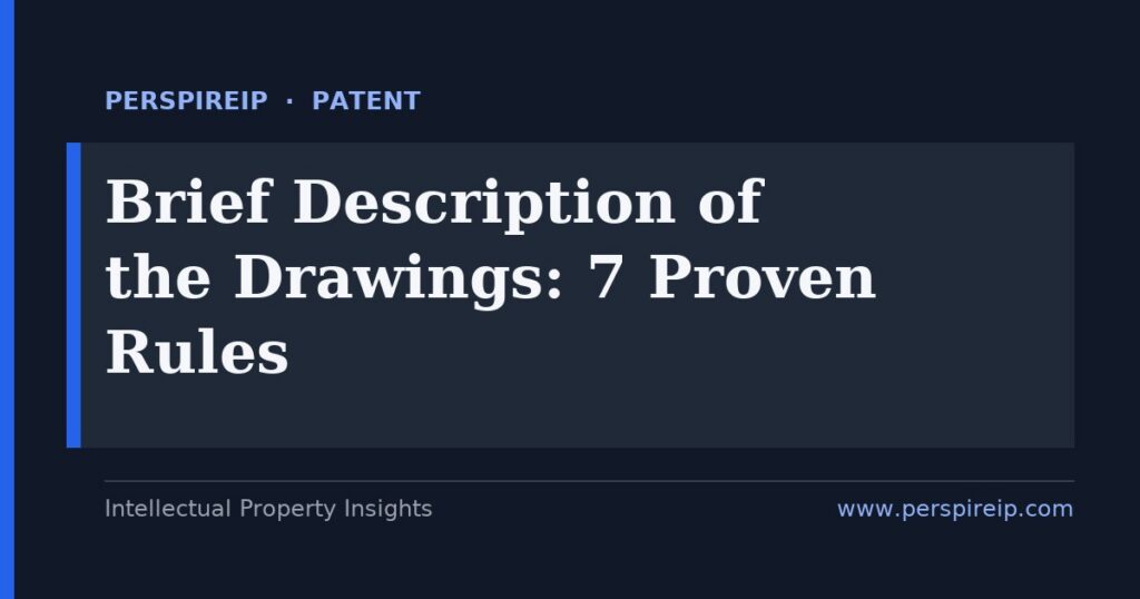 Drafting the brief description of the drawings for a patent specification