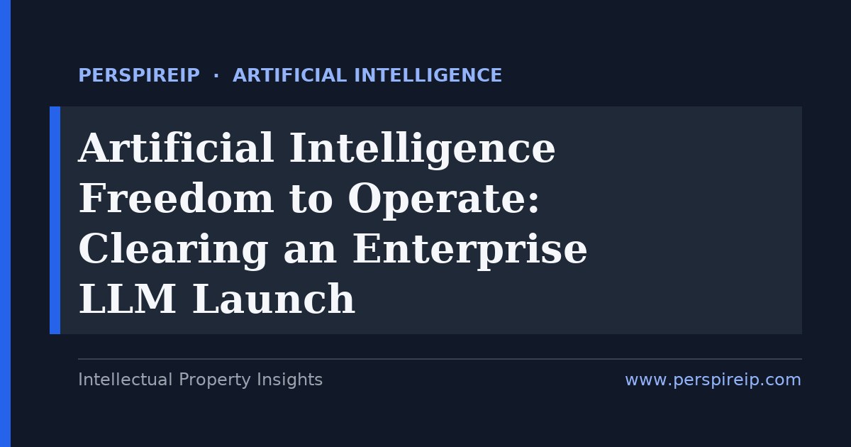 Artificial intelligence freedom to operate analysis mapping blocking AI patent portfolios by owner
