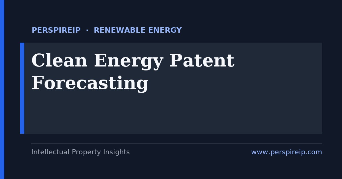 Clean energy patent forecasting chart of renewable-energy filing trends