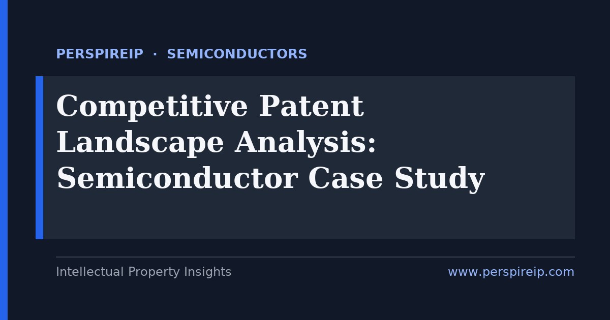 competitive patent landscape analysis case study — PerspireIP case study