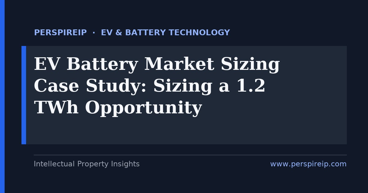EV battery market sizing case study: TAM model segmented by chemistry and geography