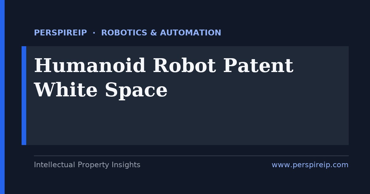 Humanoid robot patent white space map of open clusters by jurisdiction