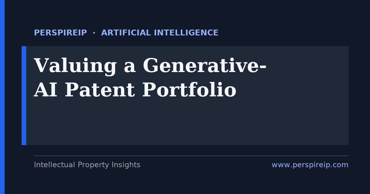 IP valuation case study for a generative-AI patent portfolio