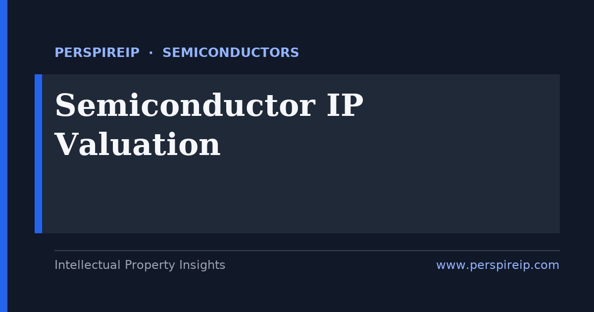 Semiconductor IP valuation scenario โ PerspireIP case study