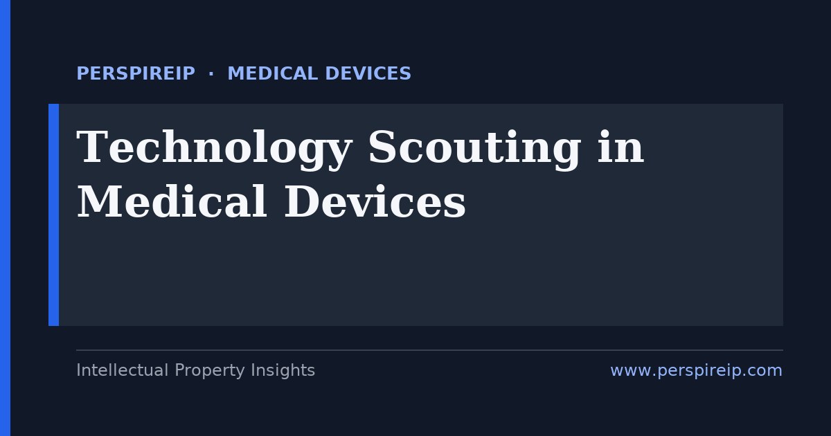 Medtech technology scouting case study for a continuous glucose monitoring entry decision