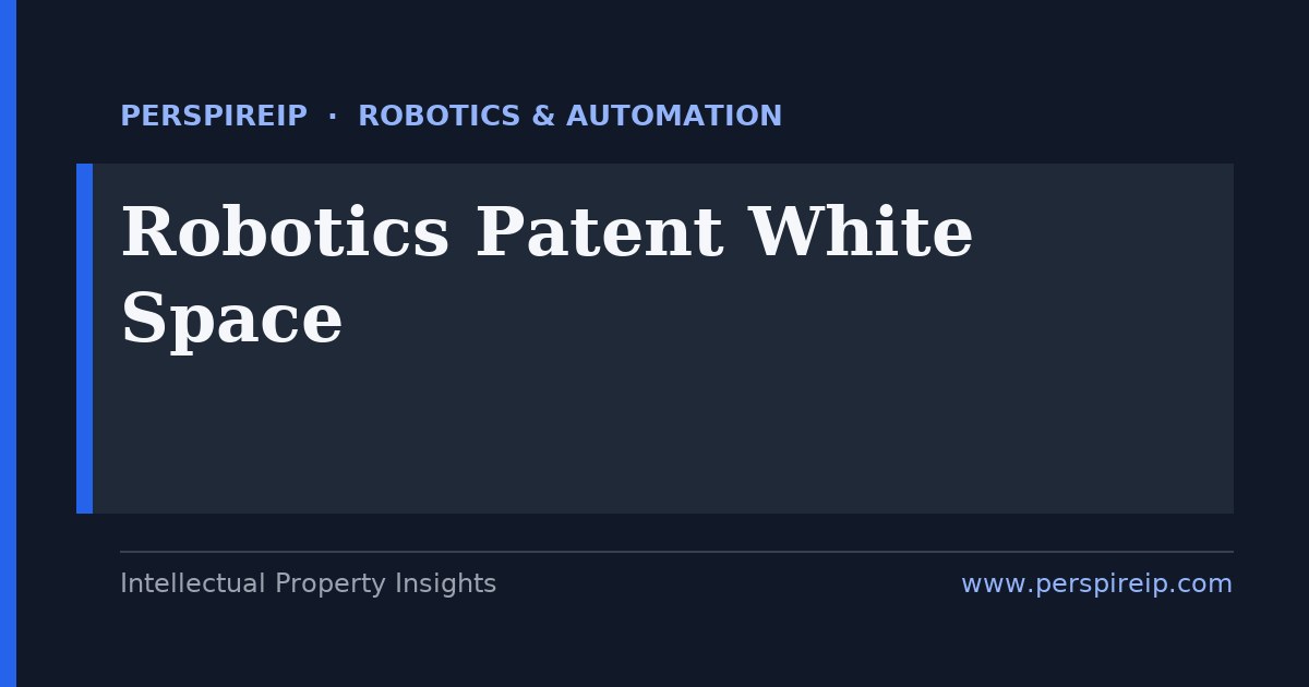 Robotics patent white space analysis mapping open filing ground in autonomous mobile robotics