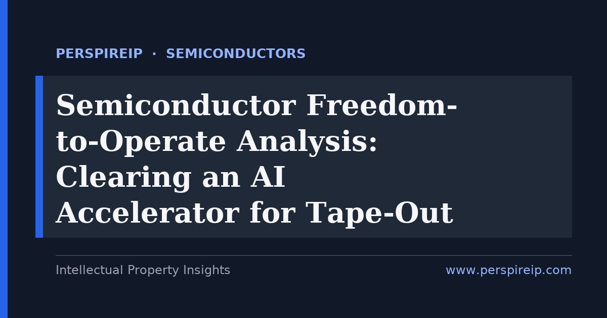 semiconductor freedom-to-operate analysis — PerspireIP case study