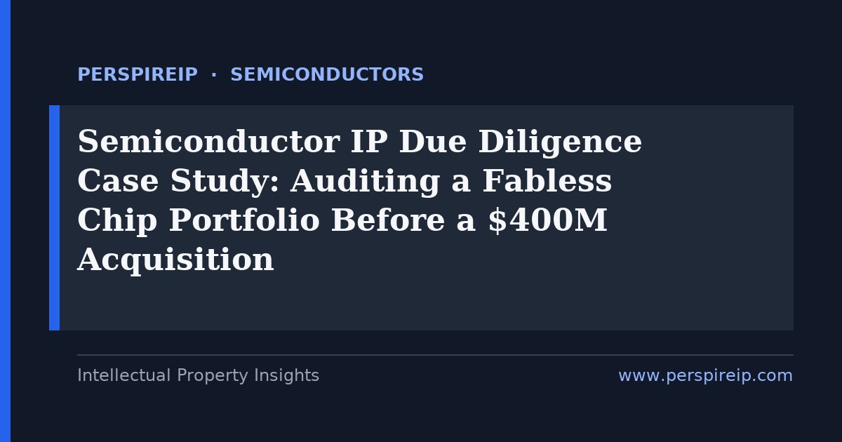 semiconductor IP due diligence case study — PerspireIP case study