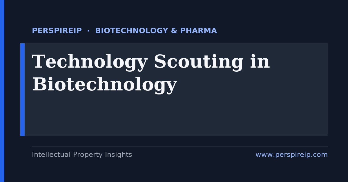Technology scouting case study for a biotech drug-delivery platform