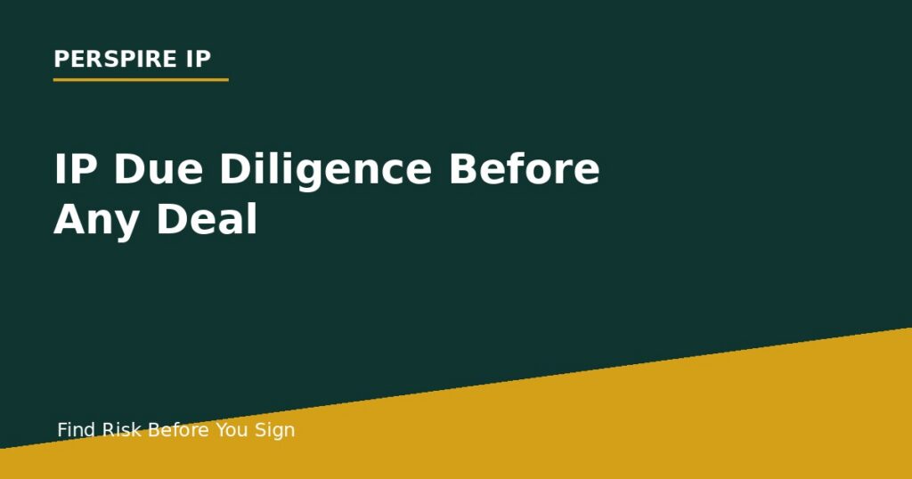IP due diligence review before a business deal