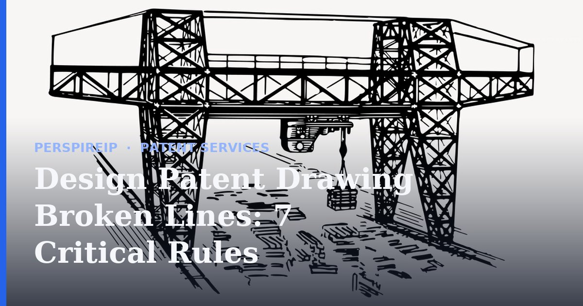 Designer reviewing design patent drawing broken lines on a product sketch