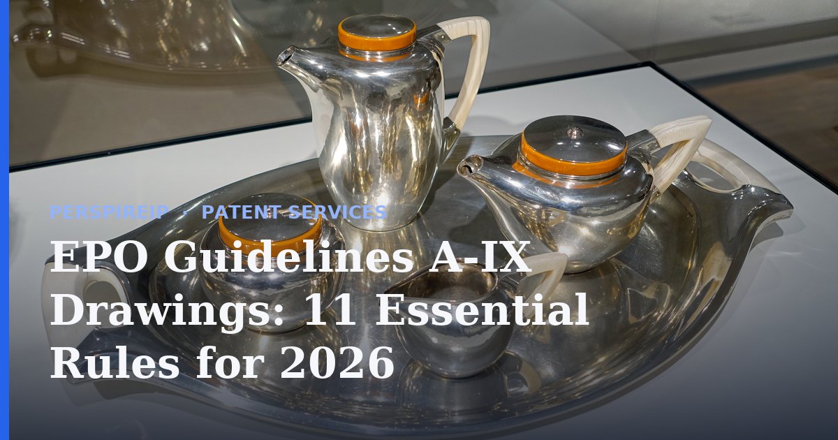 EPO Guidelines A-IX drawings chapter reviewed against a European patent application