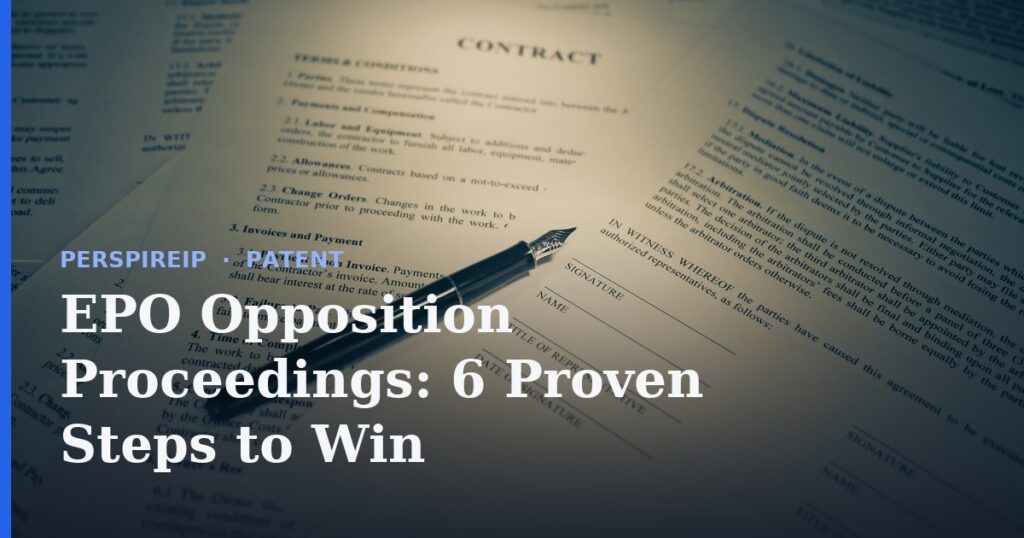 EPO opposition proceedings to challenge a European patent