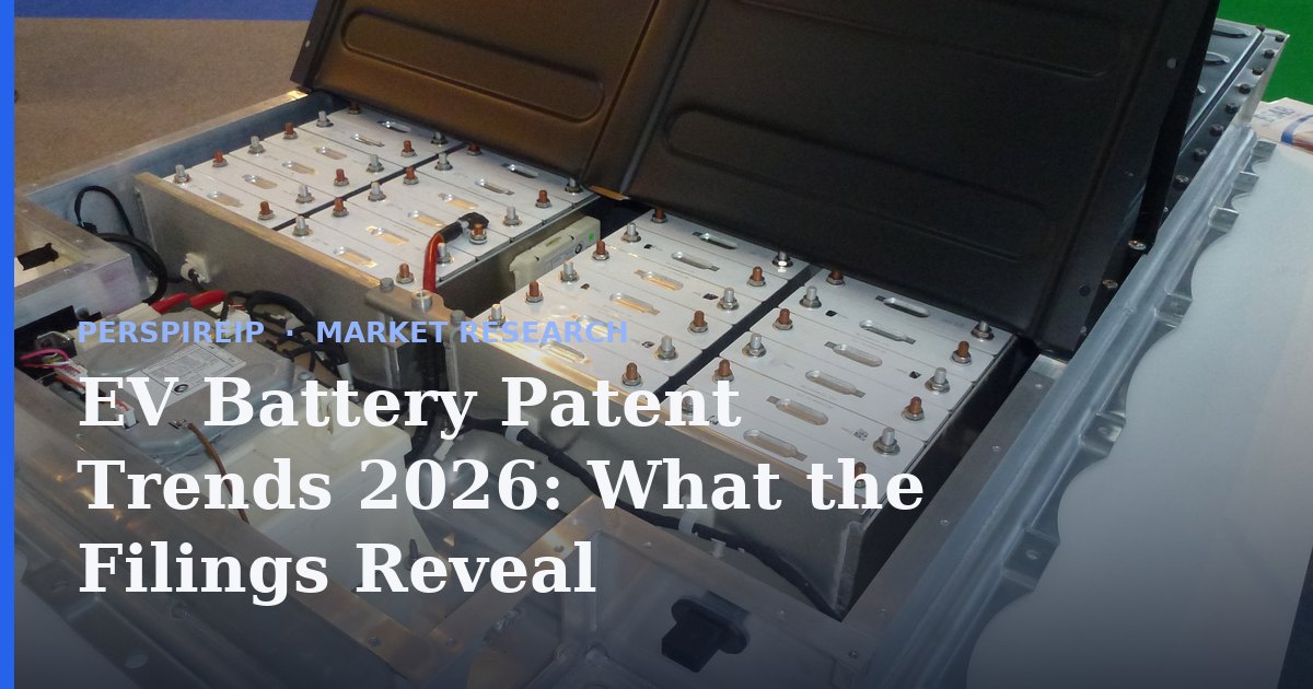 EV battery patent trends chart showing rising cell technology filings