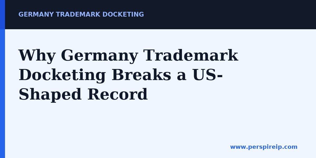 Why Germany Trademark Docketing Breaks a US-Shaped Record — Germany trademark docketing