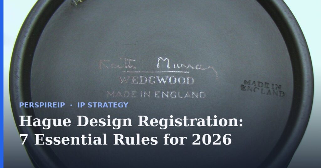 Designer preparing a Hague design registration application for international protection