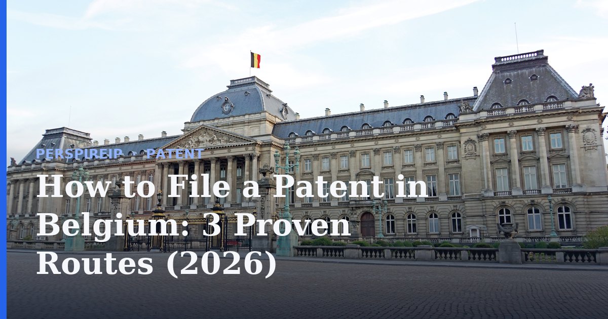 How to file a patent in Belgium at the Belgian IP Office