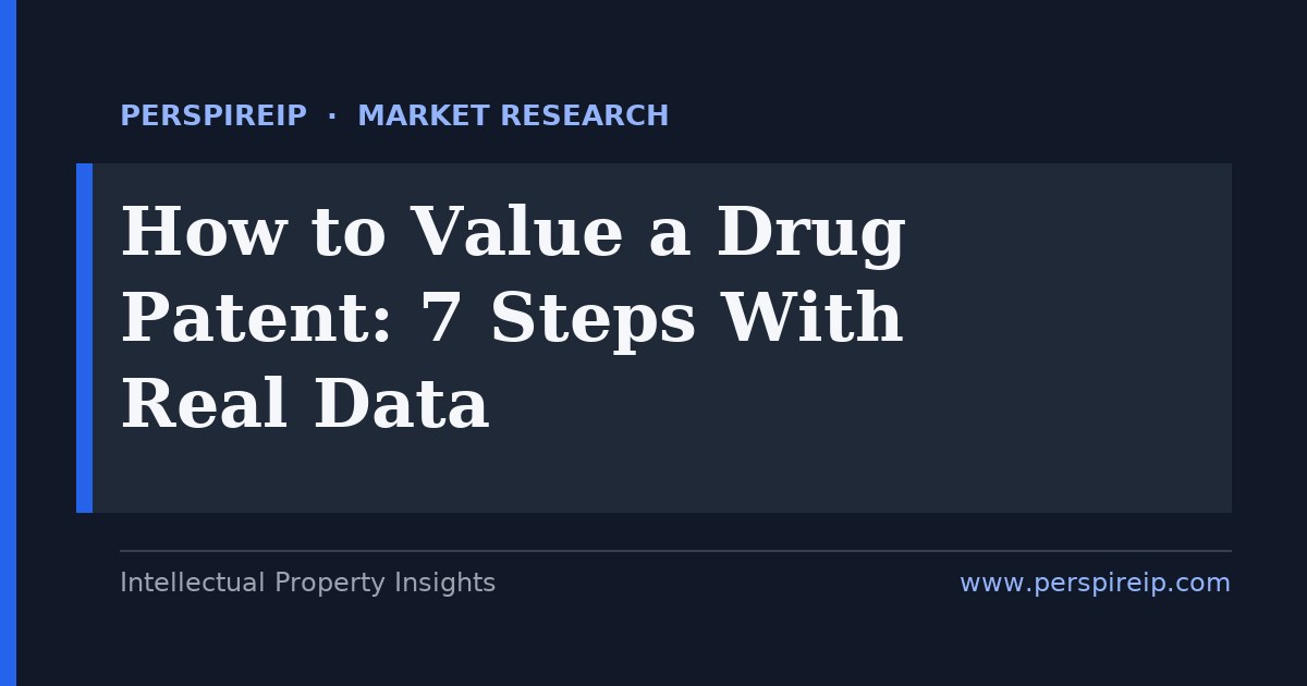 How to value a drug patent using risk-adjusted NPV, clinical success rates and the patent cliff