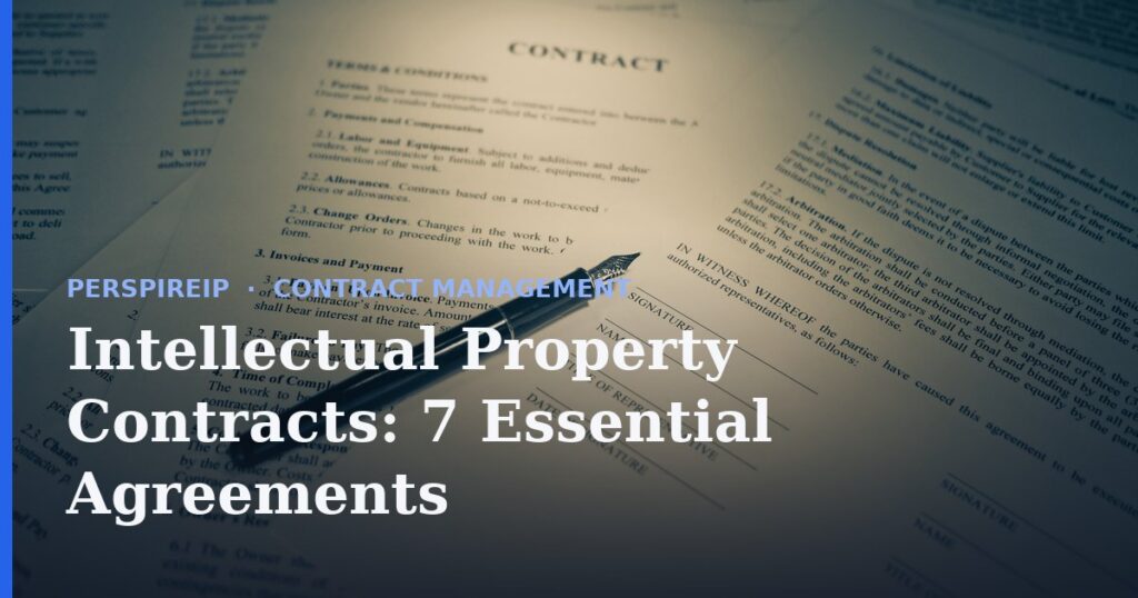 Intellectual property contracts being signed by two parties
