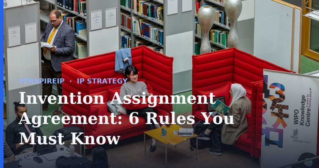 Employee signing an invention assignment agreement