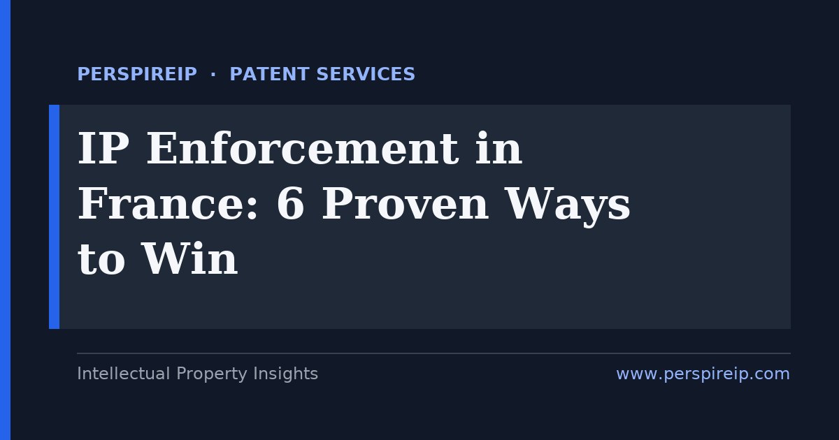 IP enforcement in France before the Paris courts