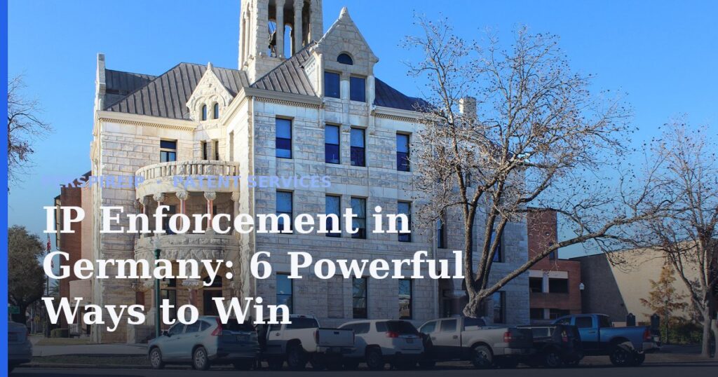 IP enforcement in Germany courtroom and patent documents
