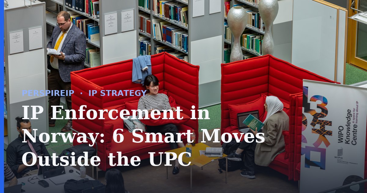 IP enforcement in Norway courtroom and legal documents