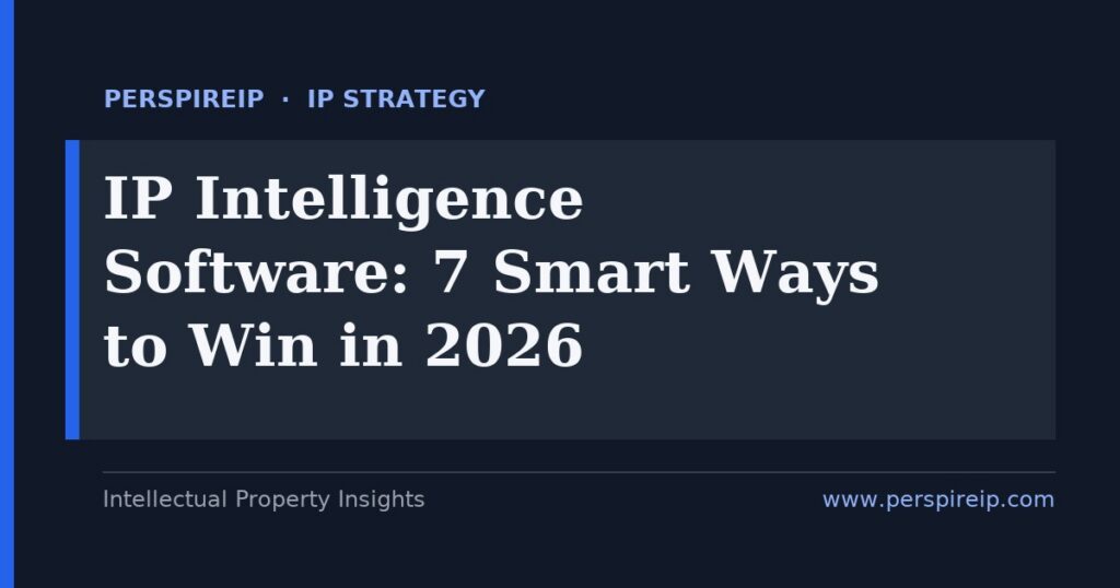 IP intelligence software dashboard turning patent data into strategy