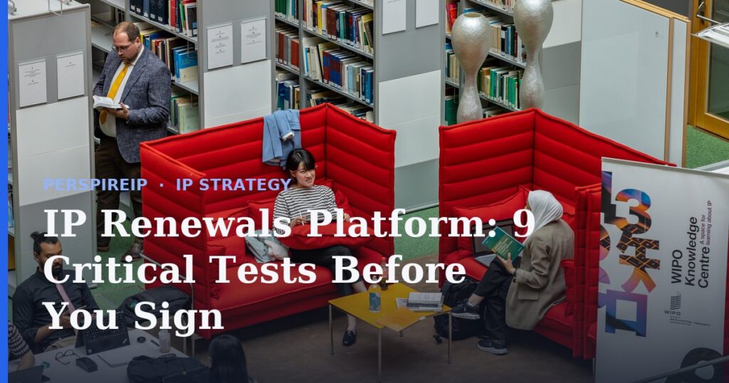 IP renewals platform evaluation checklist for patent annuities and trademark renewals