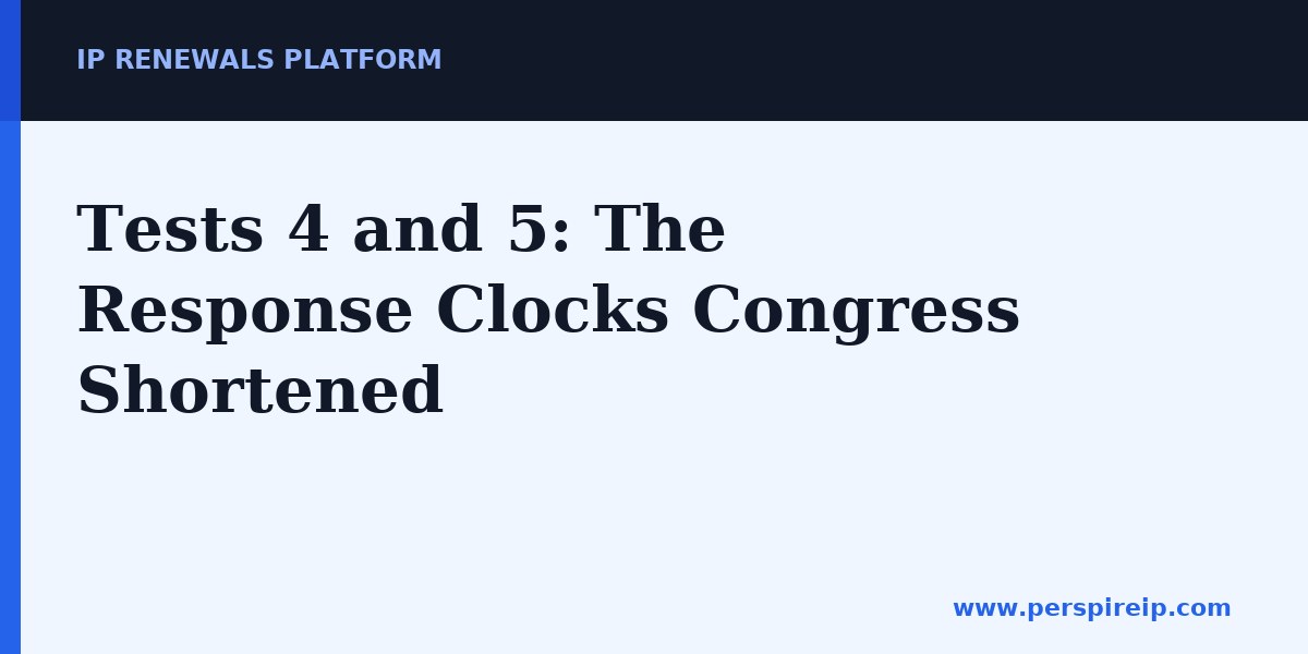 Trademark office action response deadline calendar used by an IP renewals platform