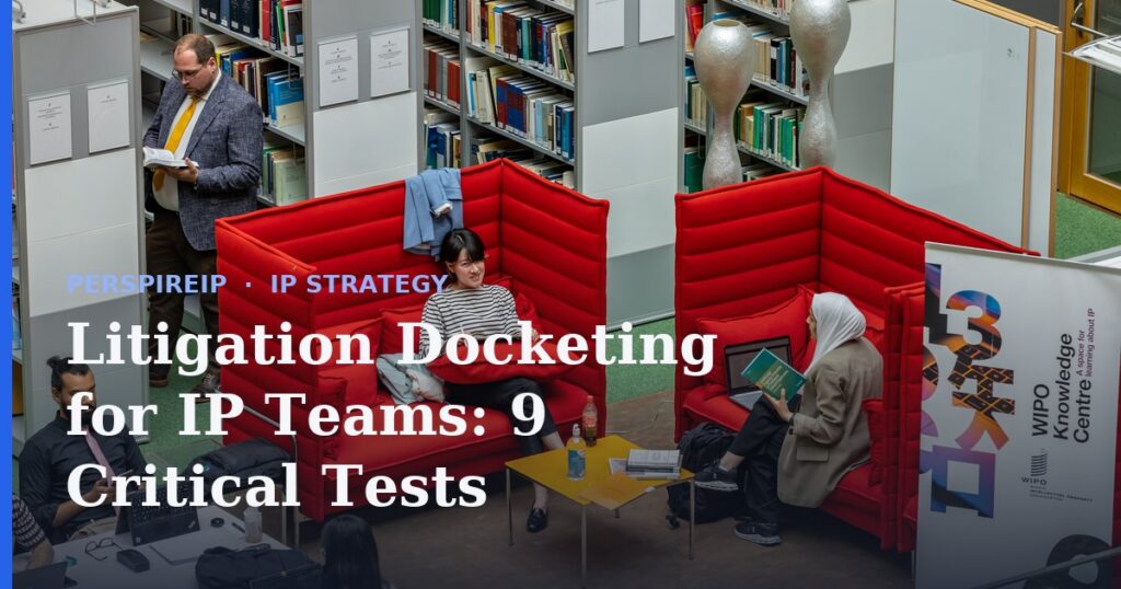 Litigation docketing system tracking TTAB proceeding deadlines alongside USPTO trademark deadlines