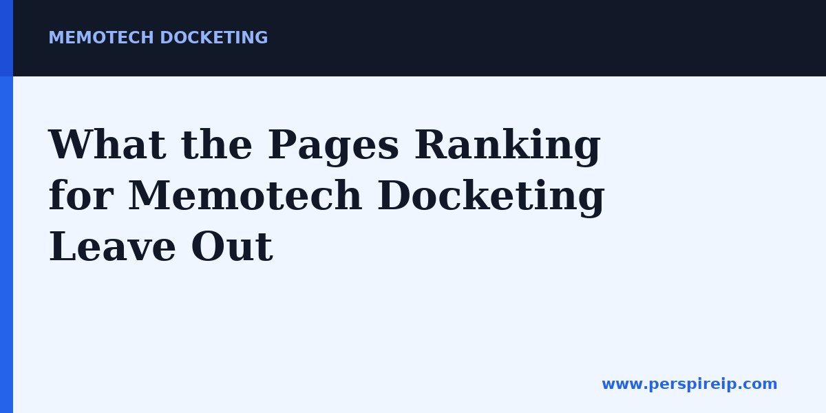 Gaps in published Memotech docketing coverage for trademark deadlines