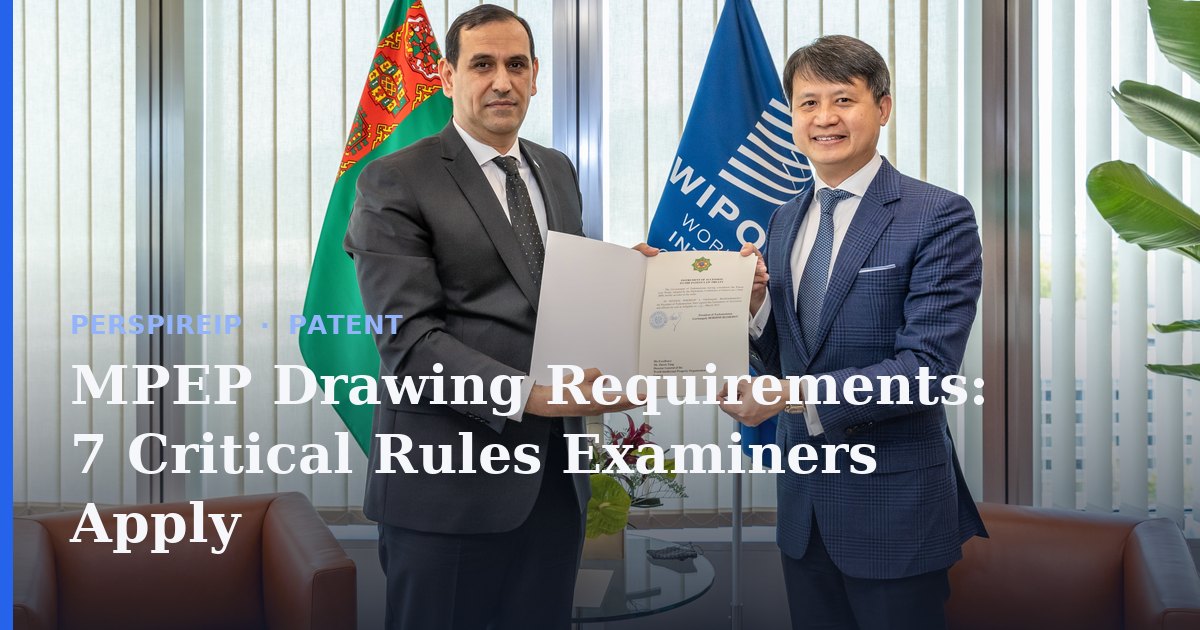MPEP drawing requirements checked against a patent figure sheet