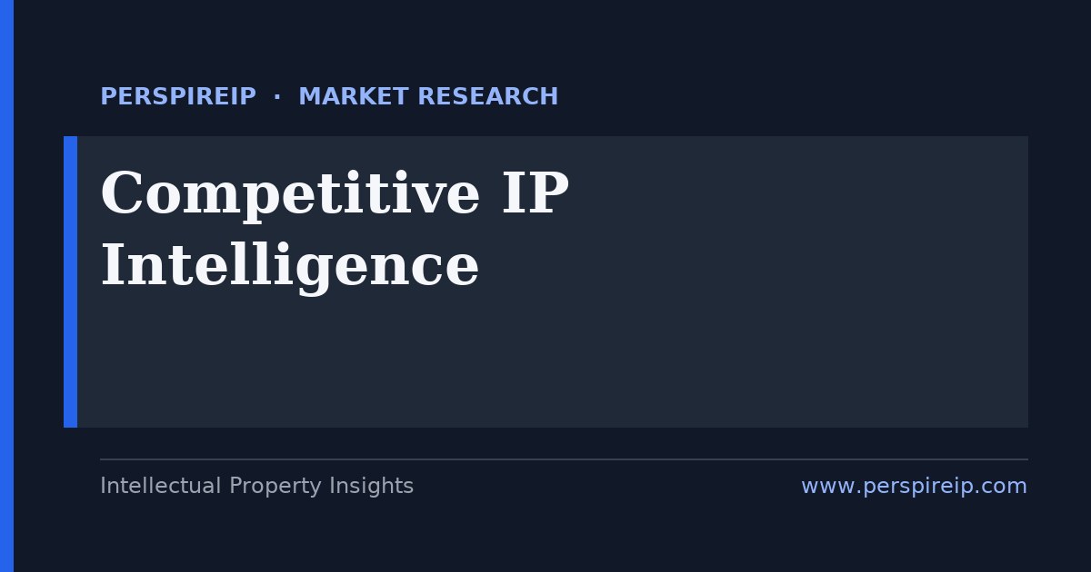 Patent competitive intelligence dashboard mapping competitor filing trends and technology clusters
