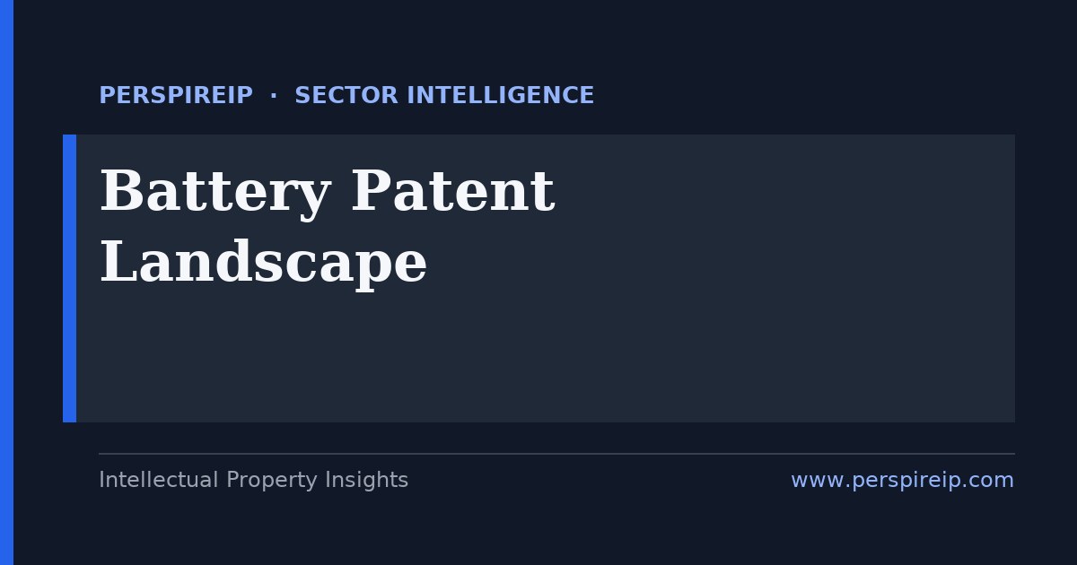 Battery patent landscape mapping EV cell filing trends and top assignees