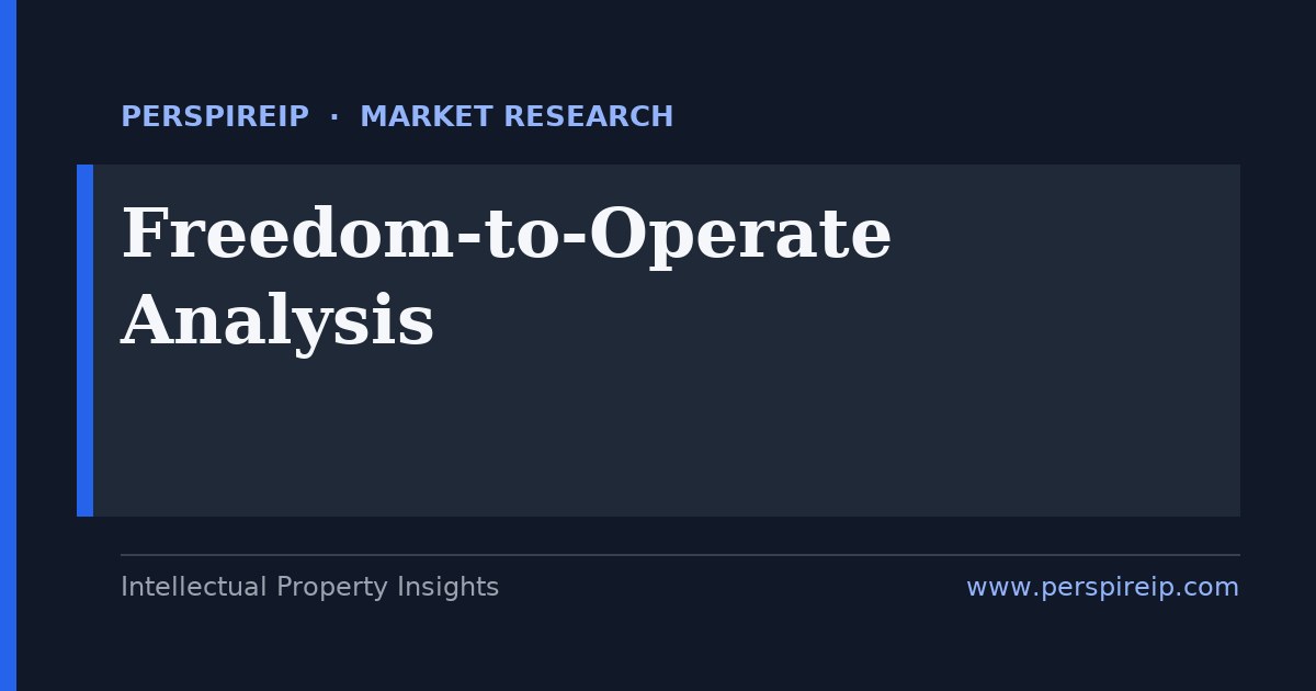 Freedom-to-operate analysis clearance workflow for a product launch