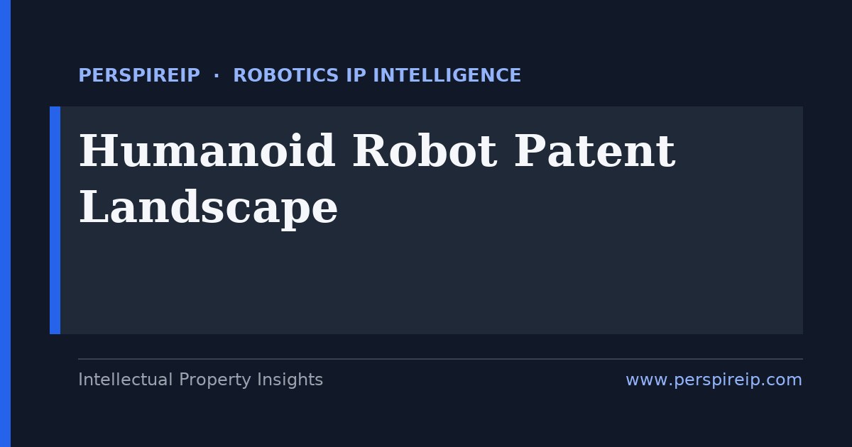 Humanoid robot patent landscape map of filings by country and assignee