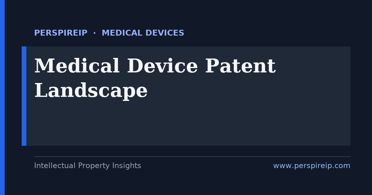 Medical device patent landscape showing medtech filing trends and assignees