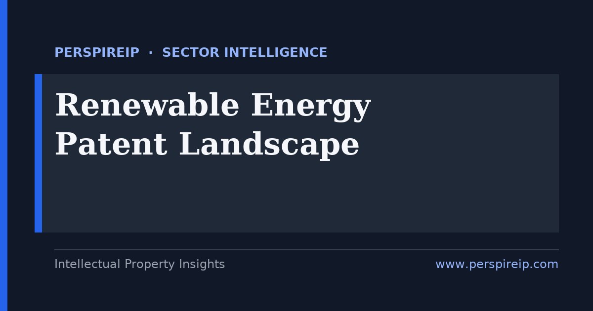 Renewable energy patent landscape mapping solar wind and hydrogen filing trends