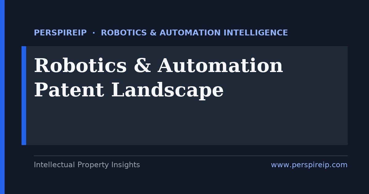 Robotics patent landscape analysis showing top assignees, clusters and white space