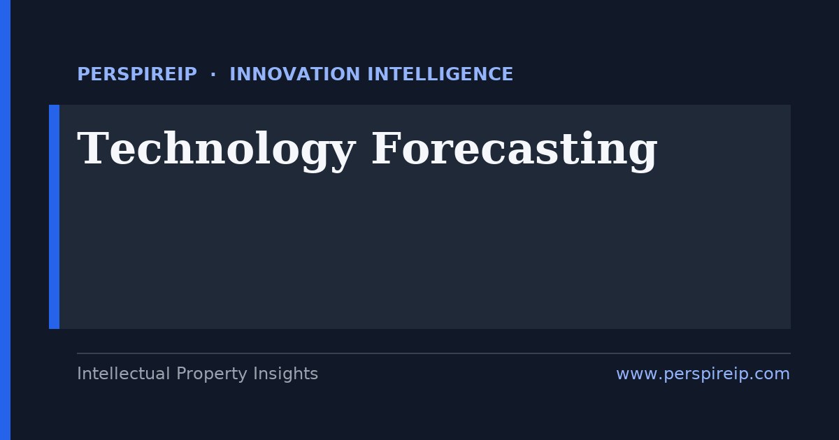 Technology forecasting S-curve and patent filing velocity chart