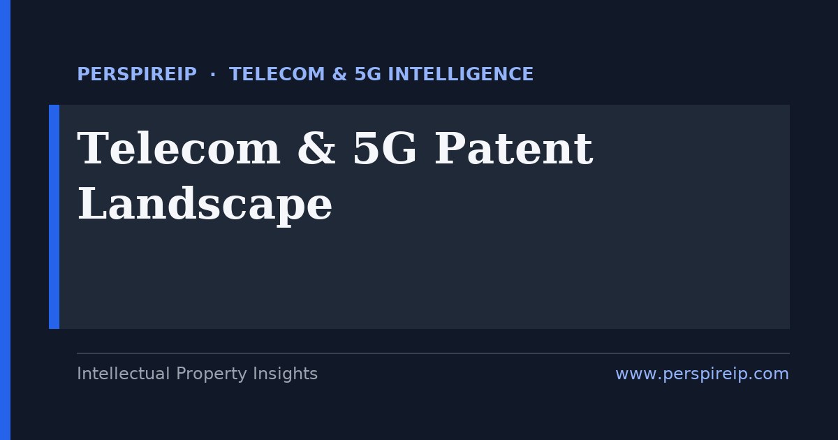 5G patent landscape analysis showing top assignees and white space