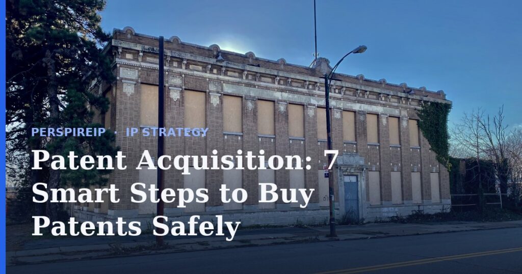 Patent acquisition negotiation to buy patents and transfer ownership